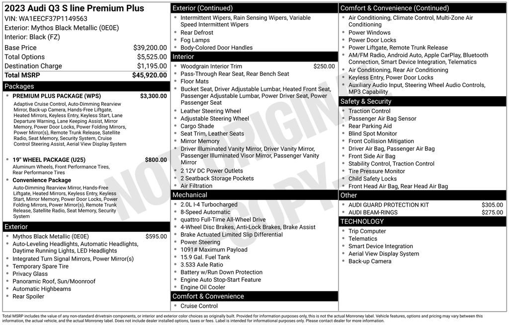 Certified 2023 Audi Q3 2.0T Premium Plus w/ Premium Plus Package AWD/4WD image 3