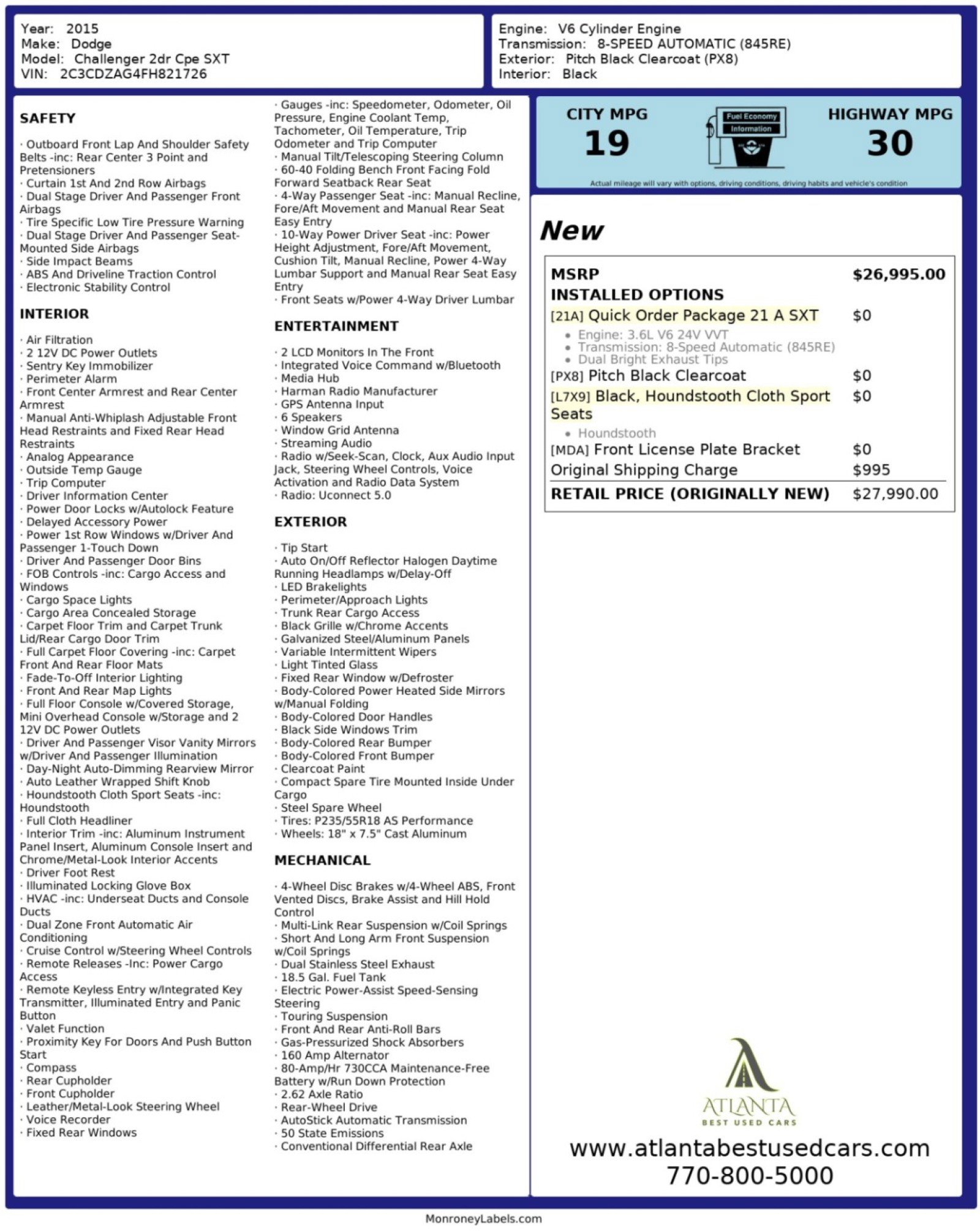 Used 2015 Dodge Challenger SXT image 40