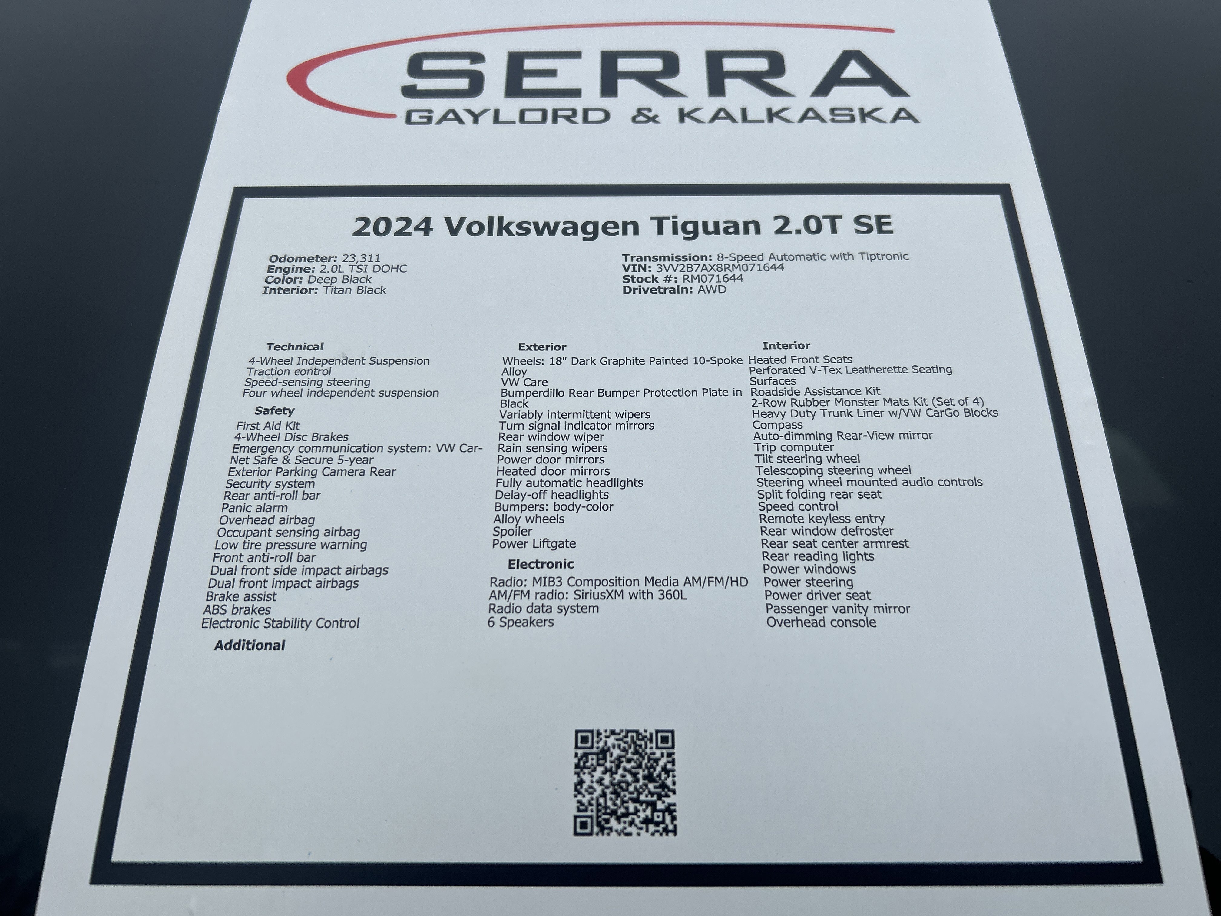 Used 2024 Volkswagen Tiguan SE image 26