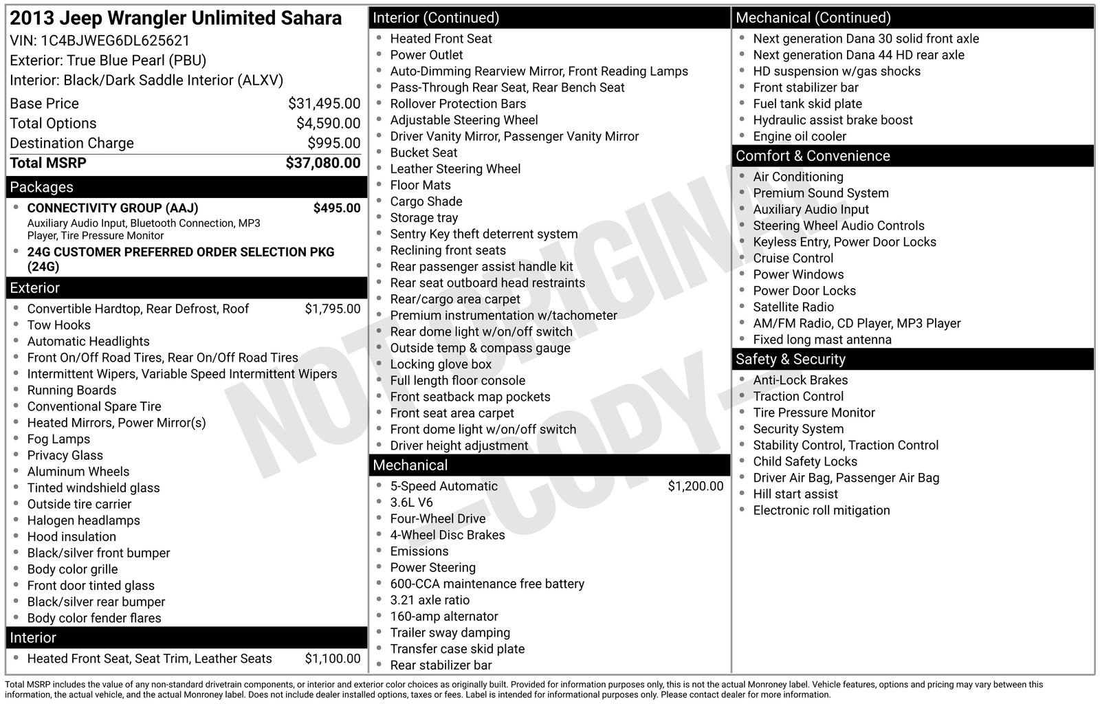 Used 2013 Jeep Wrangler Unlimited Sahara w/ Connectivity Group image 35