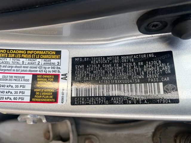 Used 2019 Toyota Avalon XLE w/ Moonroof Package image 24