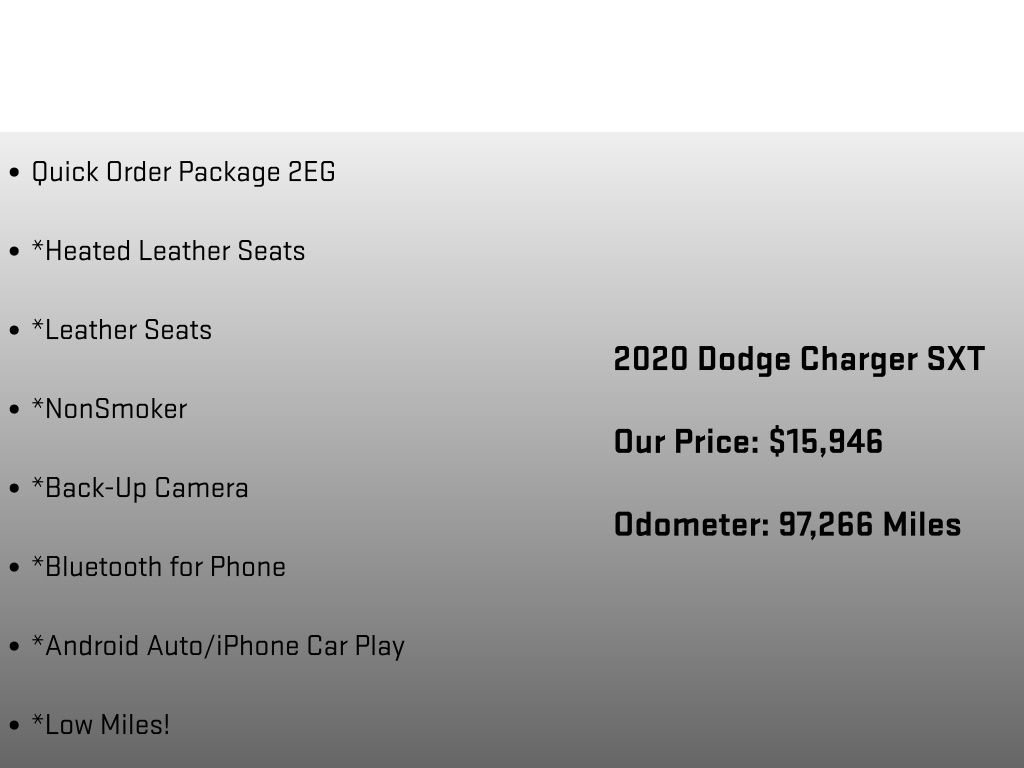 Used 2020 Dodge Charger SXT w/ Leather Interior Group image 6