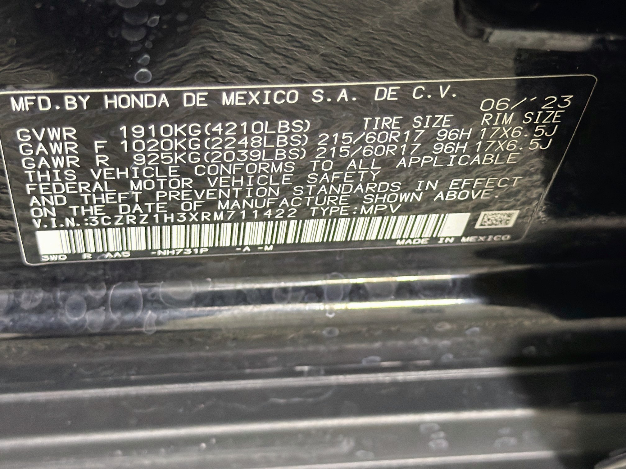 Used 2024 Honda HR-V LX image 12