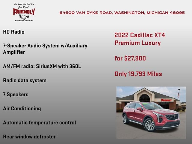 Used 2022 Cadillac XT4 Premium Luxury w/ Driver Awareness Package image 20