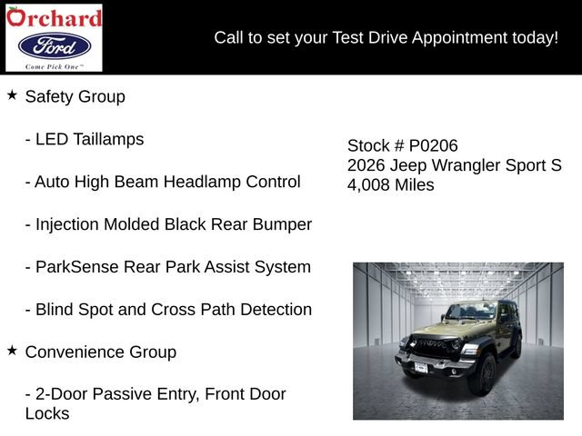 Used 2026 Jeep Wrangler Sport AWD/4WD image 13
