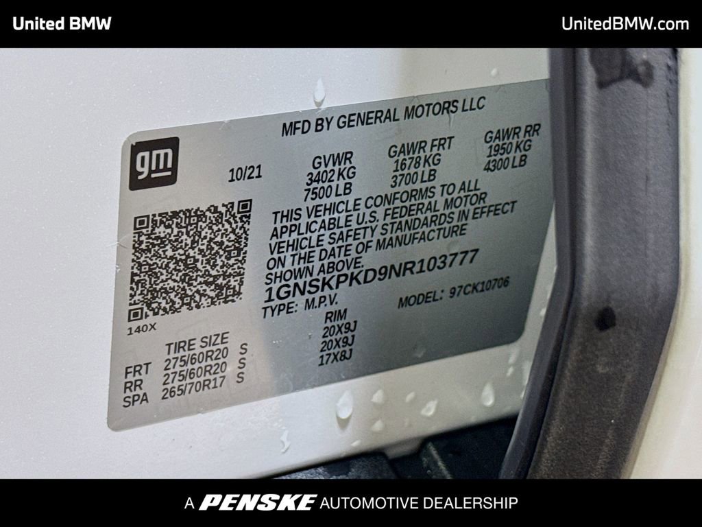 Used 2022 Chevrolet Tahoe Z71 AWD/4WD image 16