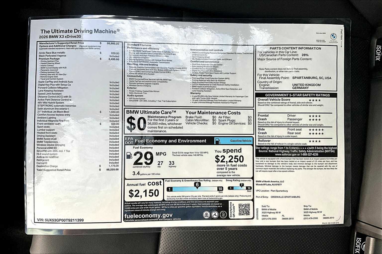 Used 2026 BMW X3 xDrive30 w/ Premium Package image 20