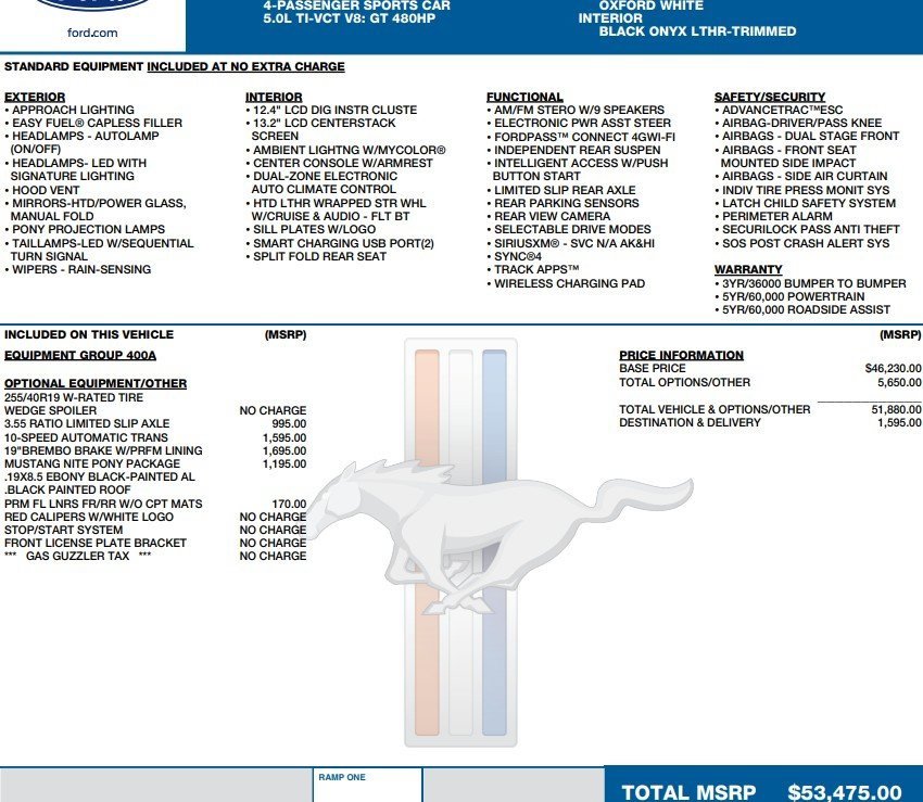 Used 2024 Ford Mustang GT Premium w/ Mustang Nite Pony Package image 2