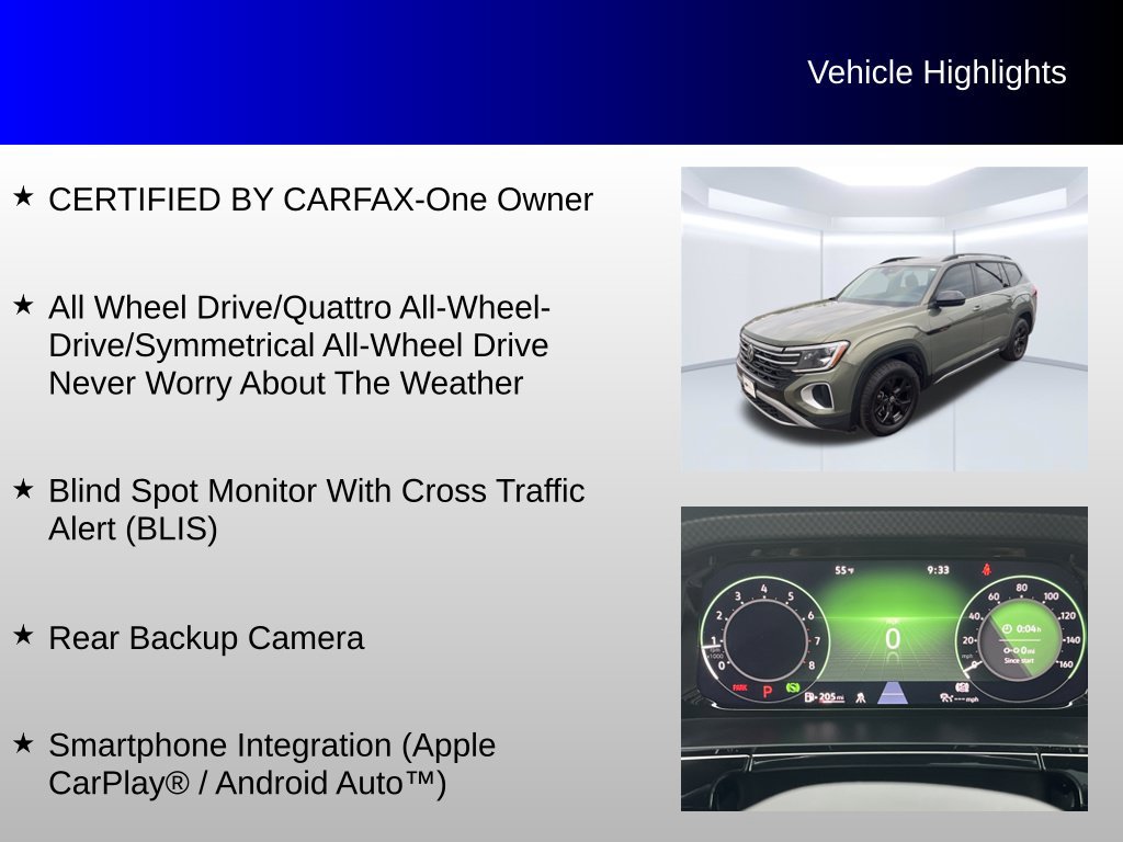 Used 2024 Volkswagen Atlas Peak Edition SE AWD/4WD image 4