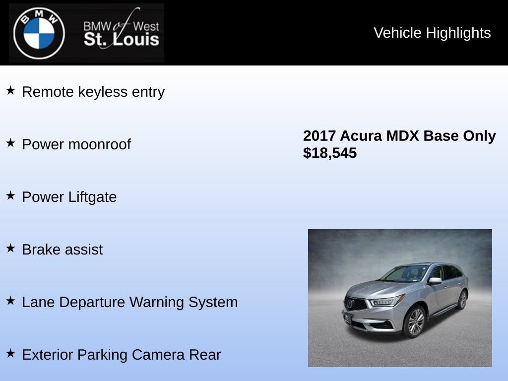 Used 2017 Acura MDX w/ Technology Package AWD/4WD image 7