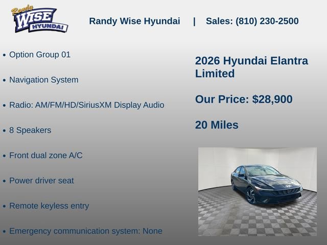 New 2026 Hyundai Elantra Limited FWD image 5