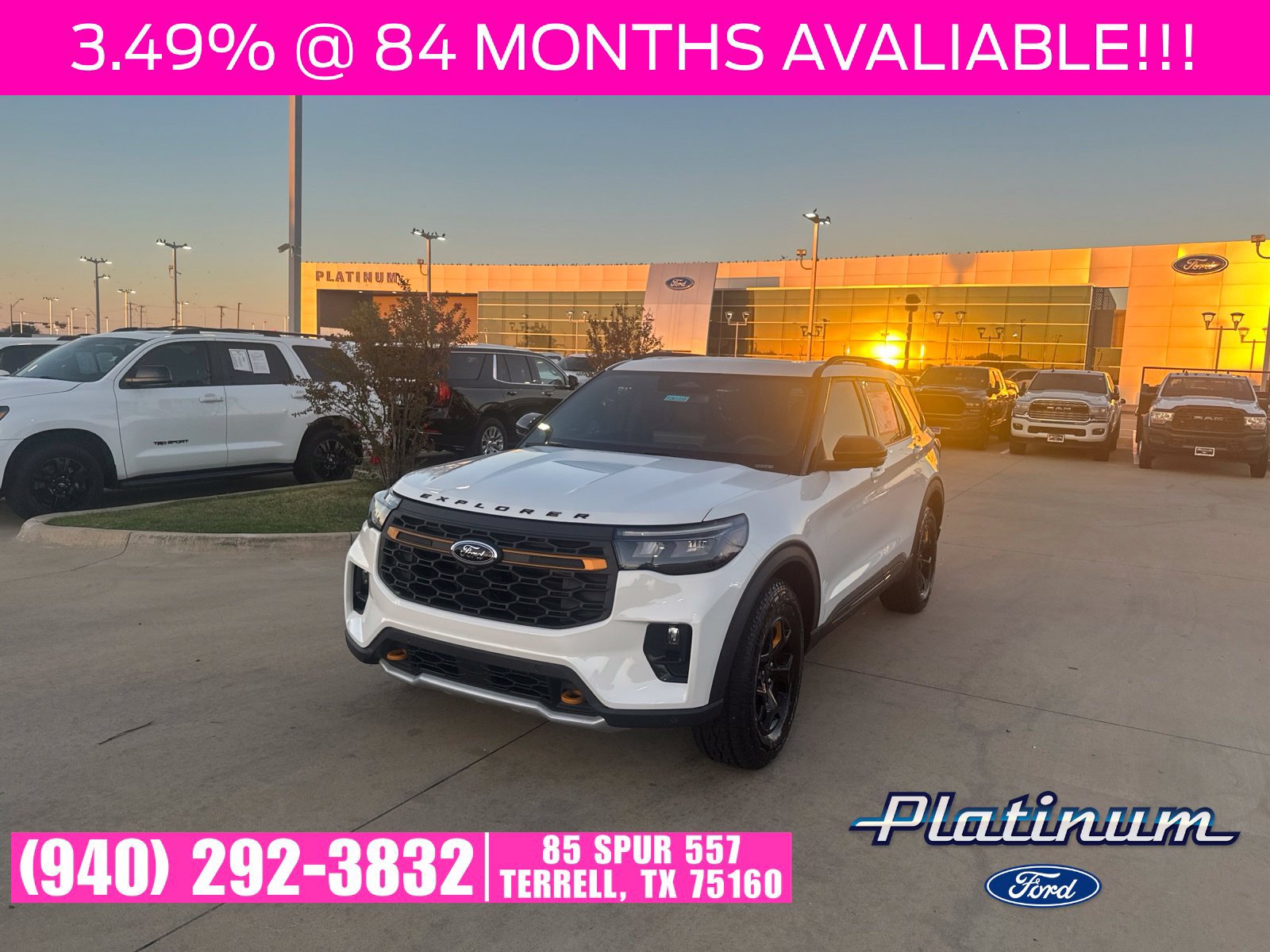 New 2026 Ford Explorer Tremor w/ Tremor Ultimate Package AWD/4WD 360° Tour