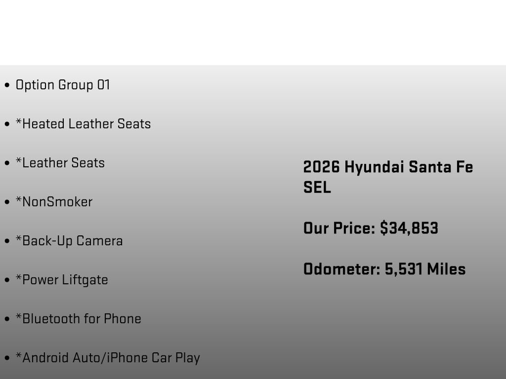 Used 2026 Hyundai Santa Fe SEL AWD/4WD image 6