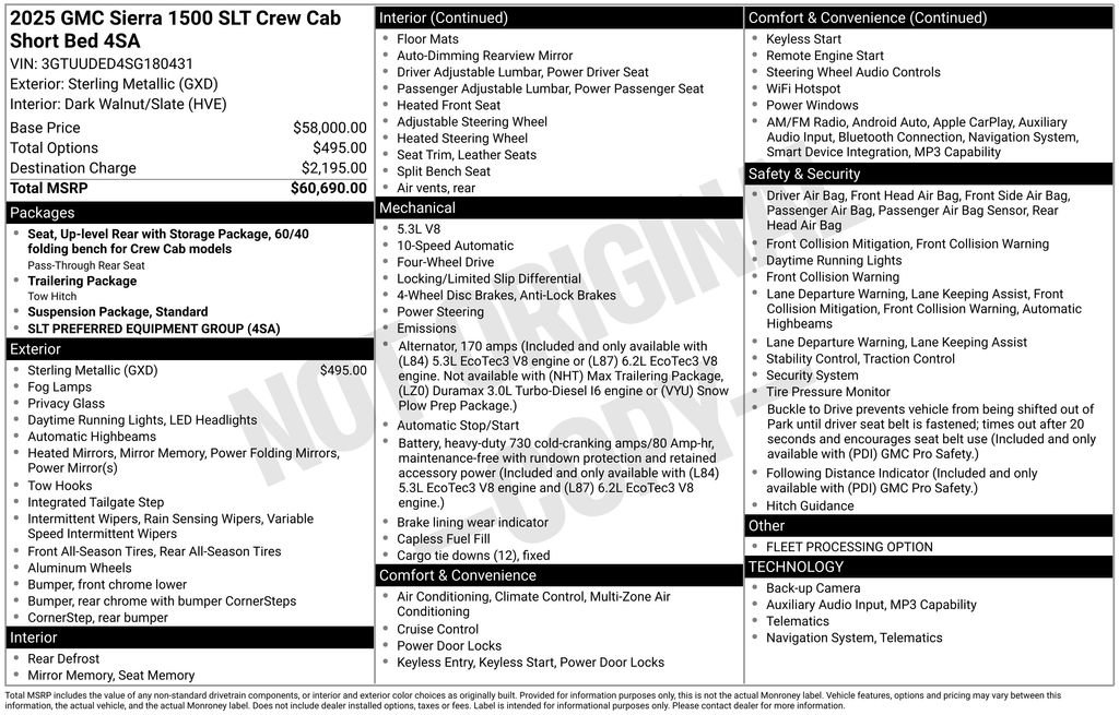 Used 2025 GMC Sierra 1500 SLT AWD/4WD image 10