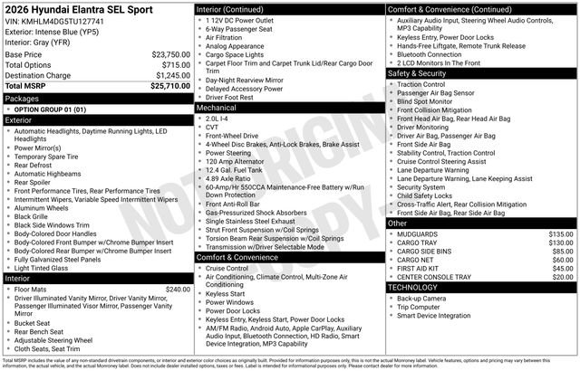 New 2026 Hyundai Elantra Sport image 19