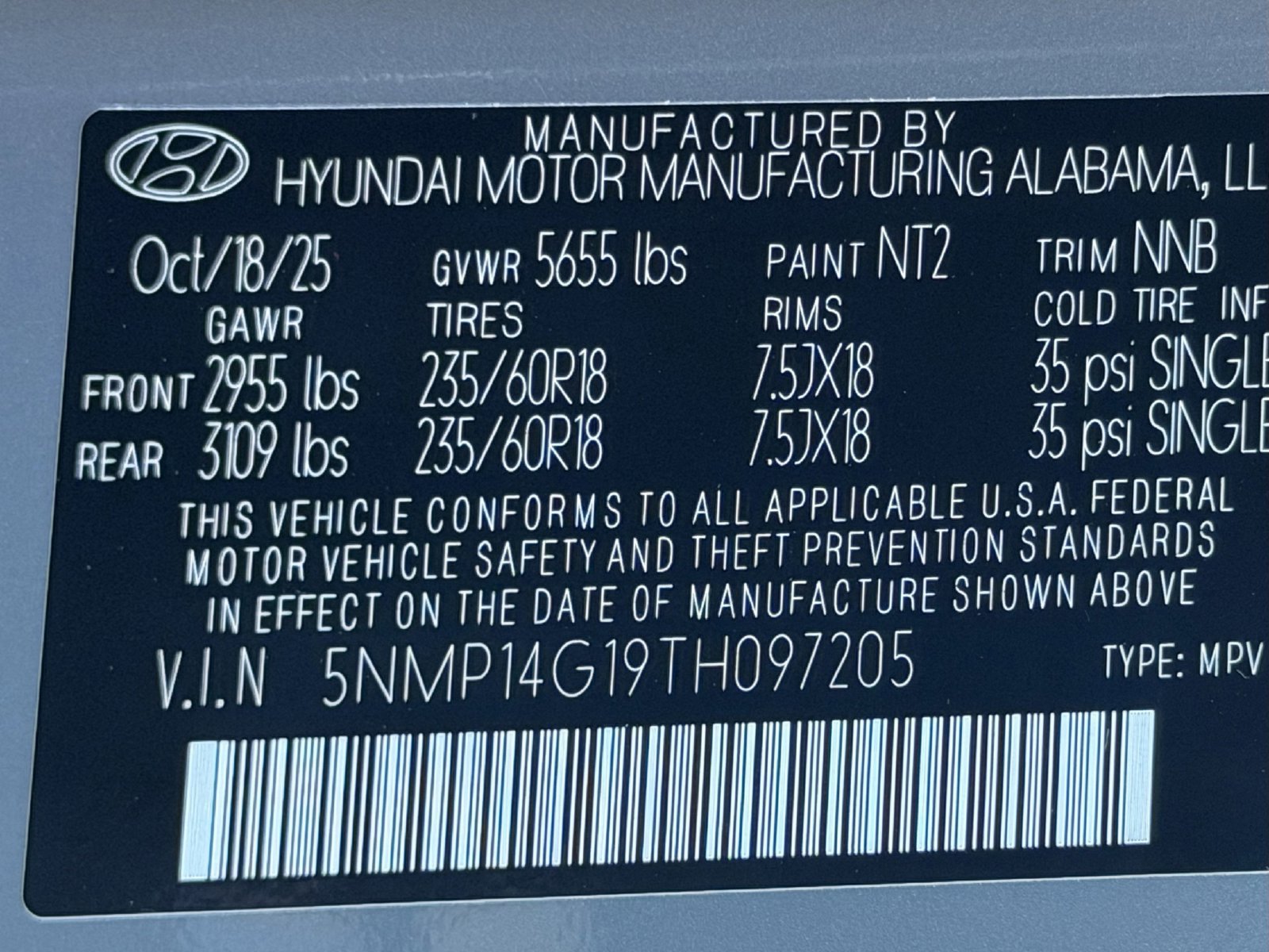 Certified 2026 Hyundai Santa Fe SE FWD image 29