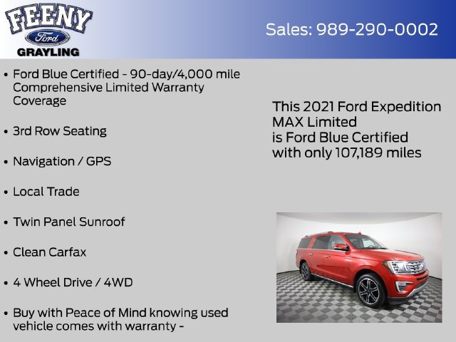 Certified 2021 Ford Expedition Max Limited AWD/4WD image 4