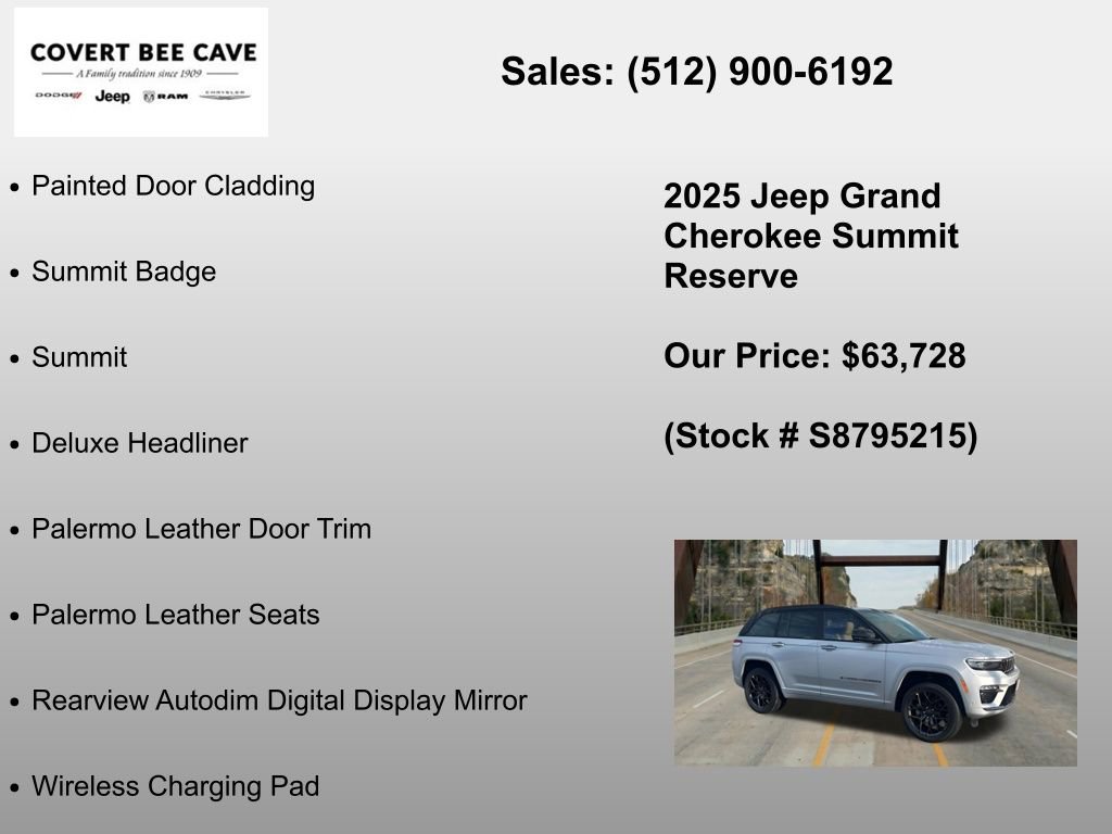 New 2025 Jeep Grand Cherokee Summit AWD/4WD image 24