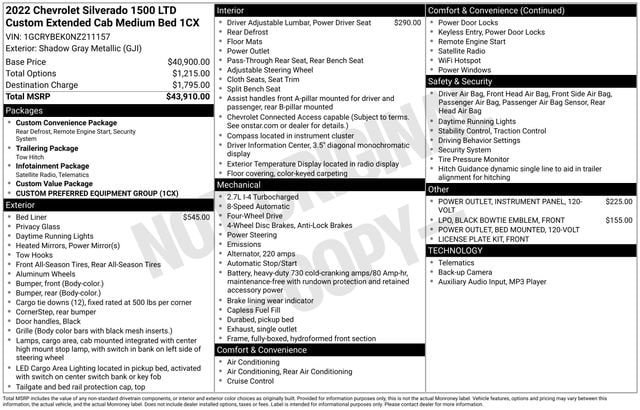 Used 2022 Chevrolet Silverado 1500 Custom AWD/4WD image 7