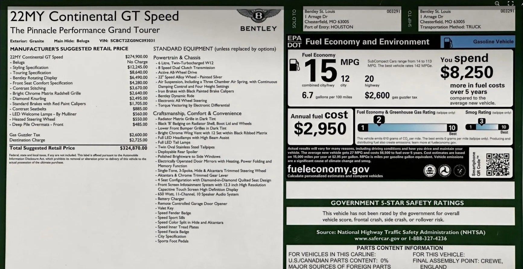 Used 2022 Bentley Continental GT Speed AWD/4WD image 3