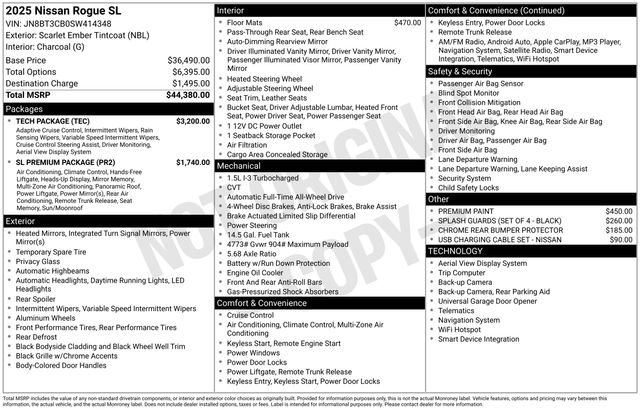 Used 2025 Nissan Rogue SL w/ Tech Package AWD/4WD image 6