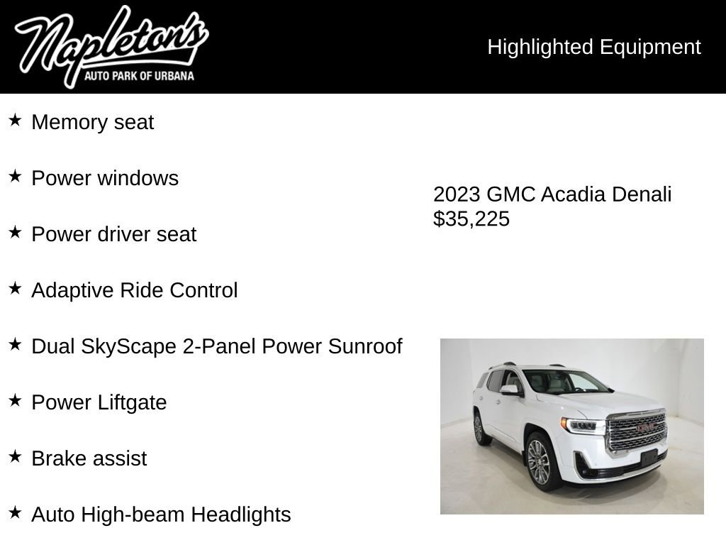 Used 2023 GMC Acadia Denali w/ Denali Ultimate Package AWD/4WD image 16