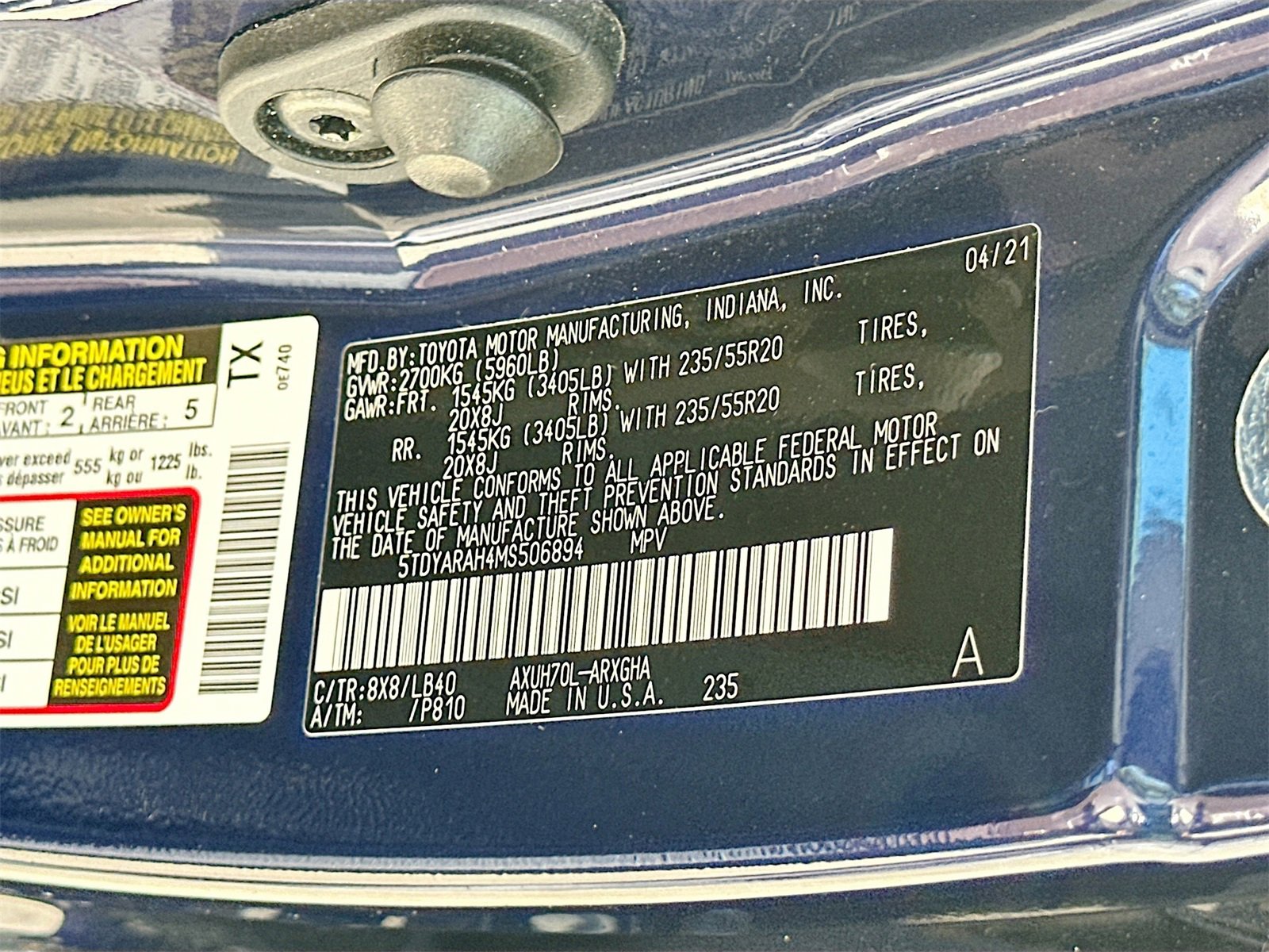 Used 2021 Toyota Highlander Limited image 34