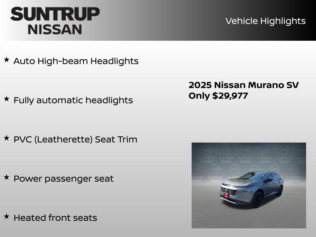 Certified 2025 Nissan Murano SV FWD image 16