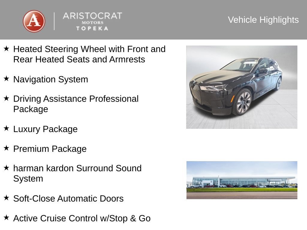 Certified 2024 BMW iX xDrive50 w/ Premium Package AWD/4WD image 4