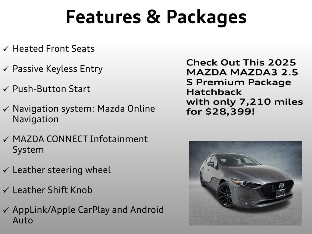 Used 2025 MAZDA MAZDA3 2.5 S Hatchback w/ Premium Pkg FWD image 8