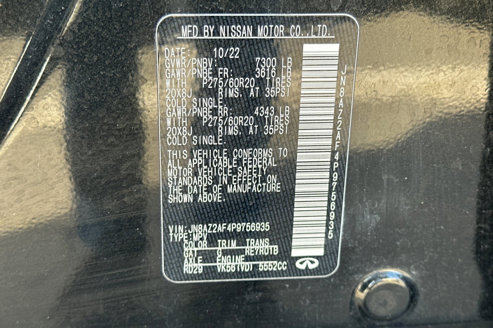 Used 2023 INFINITI QX80 Luxe w/ Cargo Package image 30