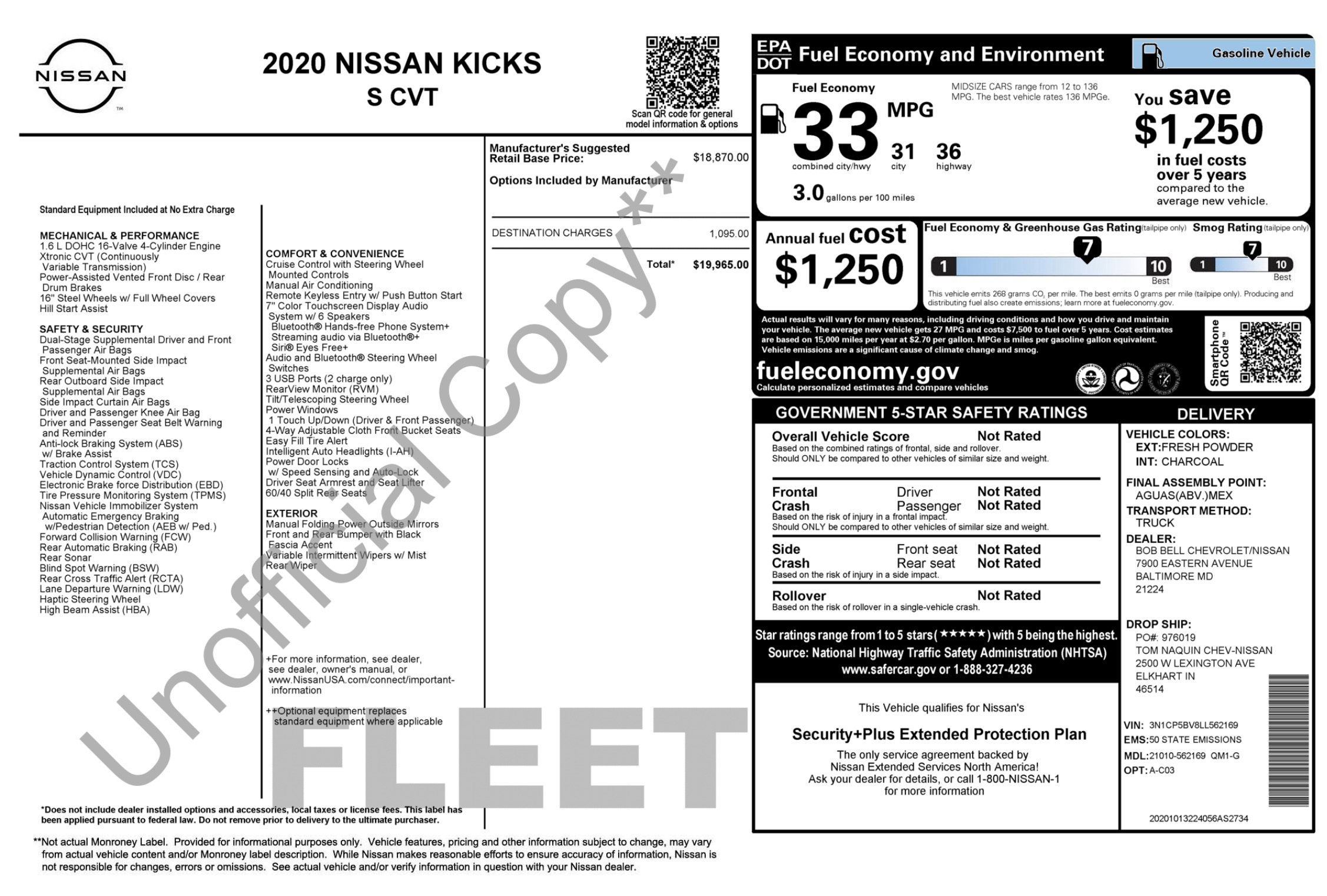 Used 2020 Nissan Kicks S image 7