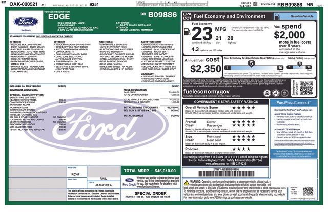 Used 2024 Ford Edge SEL w/ Convenience Package AWD/4WD image 5