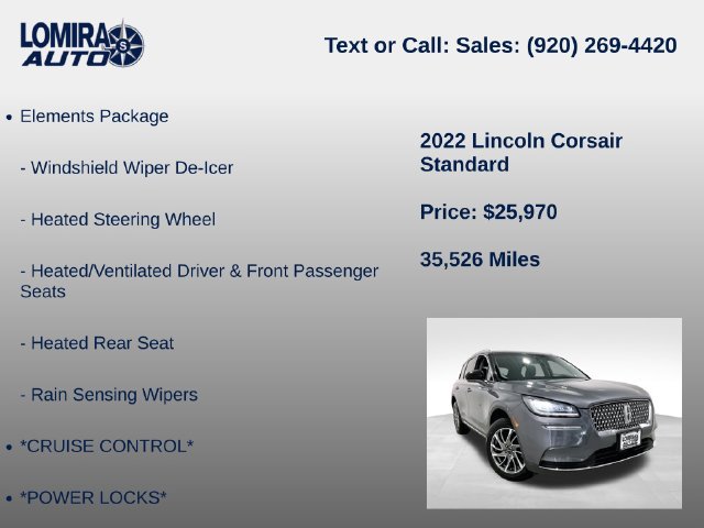 Used 2022 Lincoln Corsair AWD w/ Elements Package image 14