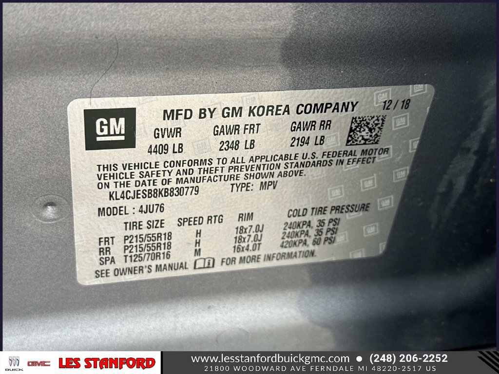 Certified 2019 Buick Encore Preferred w/ Safety Package AWD/4WD image 19