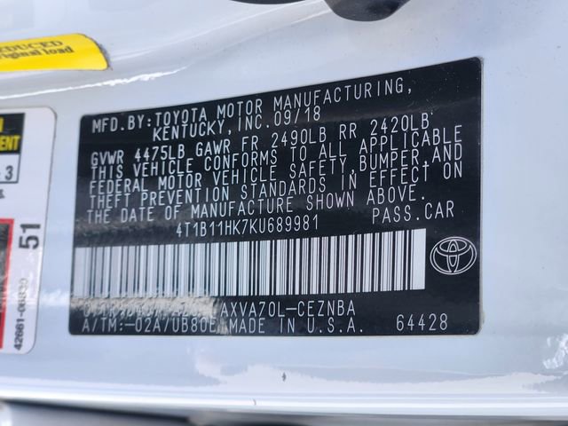 Used 2019 Toyota Camry LE FWD image 35