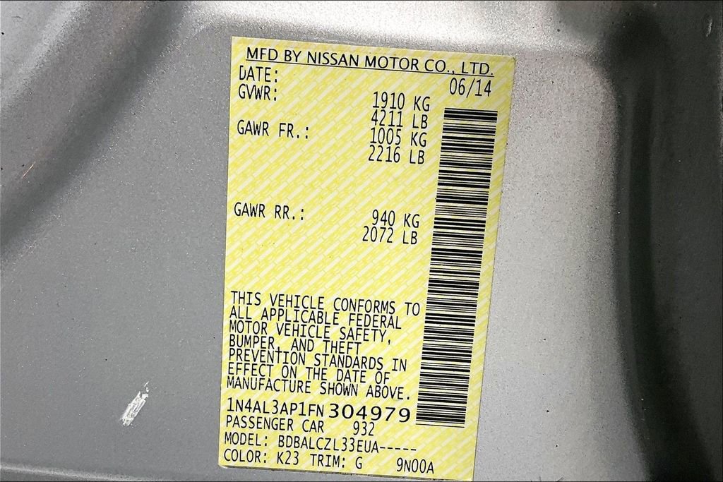 Used 2015 Nissan Altima 2.5 S image 37