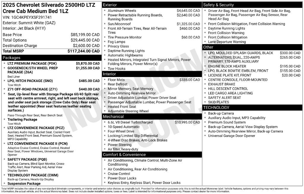 Used 2025 Chevrolet Silverado 2500 LTZ w/ LTZ Premium Package AWD/4WD image 82
