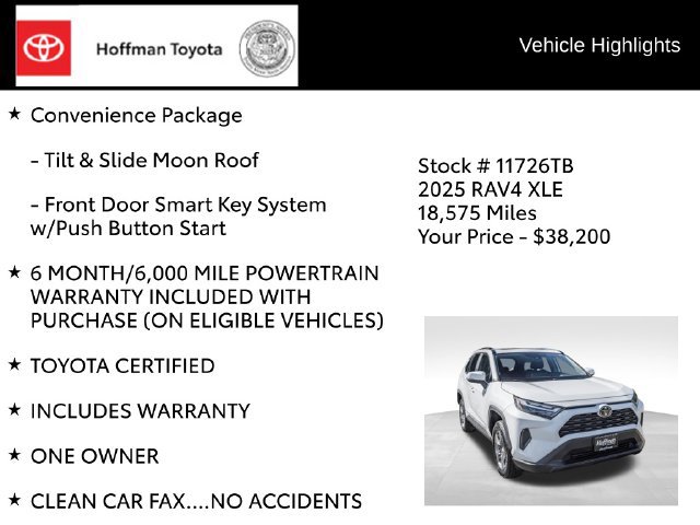 Certified 2025 Toyota RAV4 XLE w/ Convenience Package AWD/4WD image 8