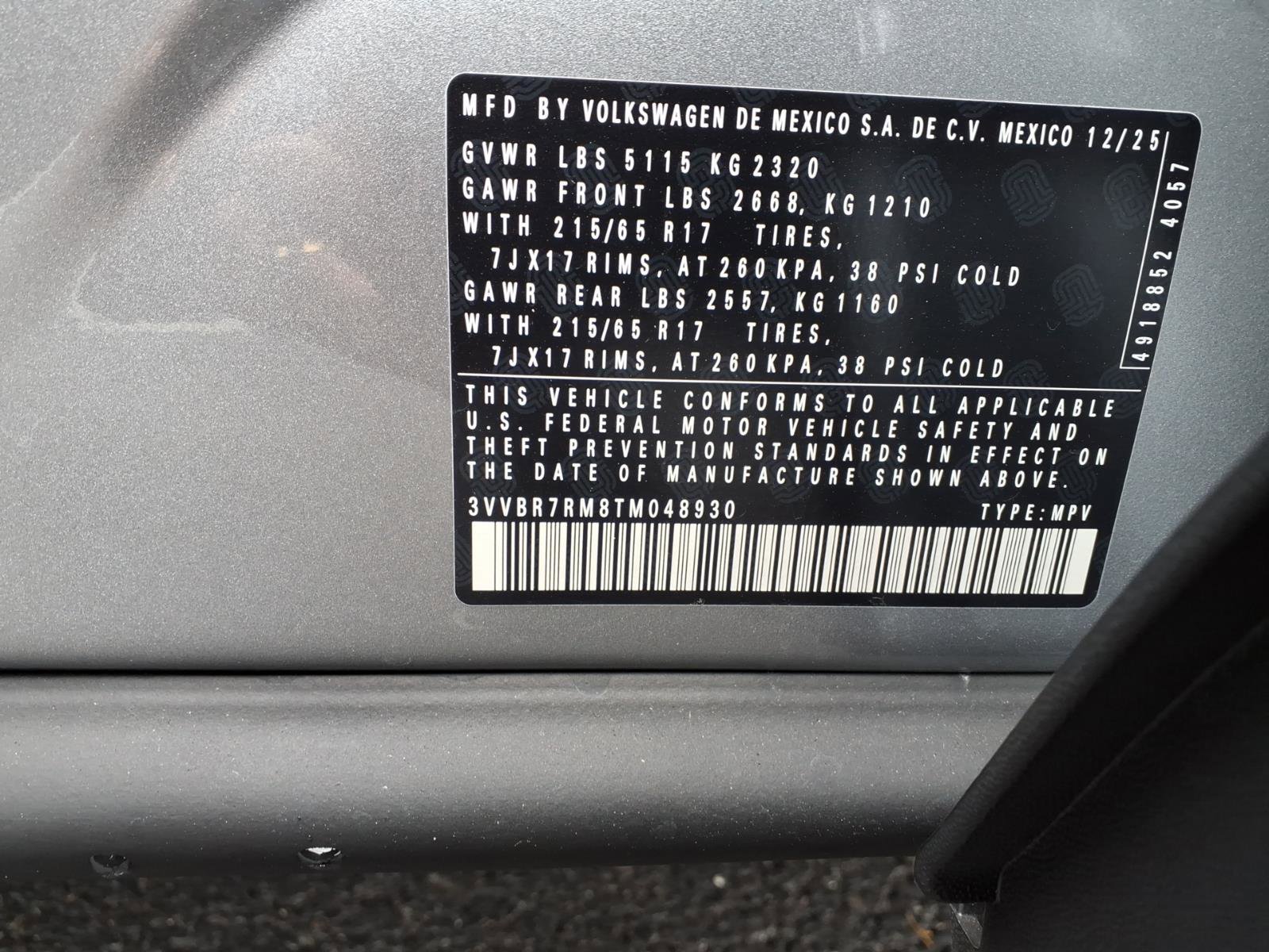 New 2026 Volkswagen Tiguan S image 18