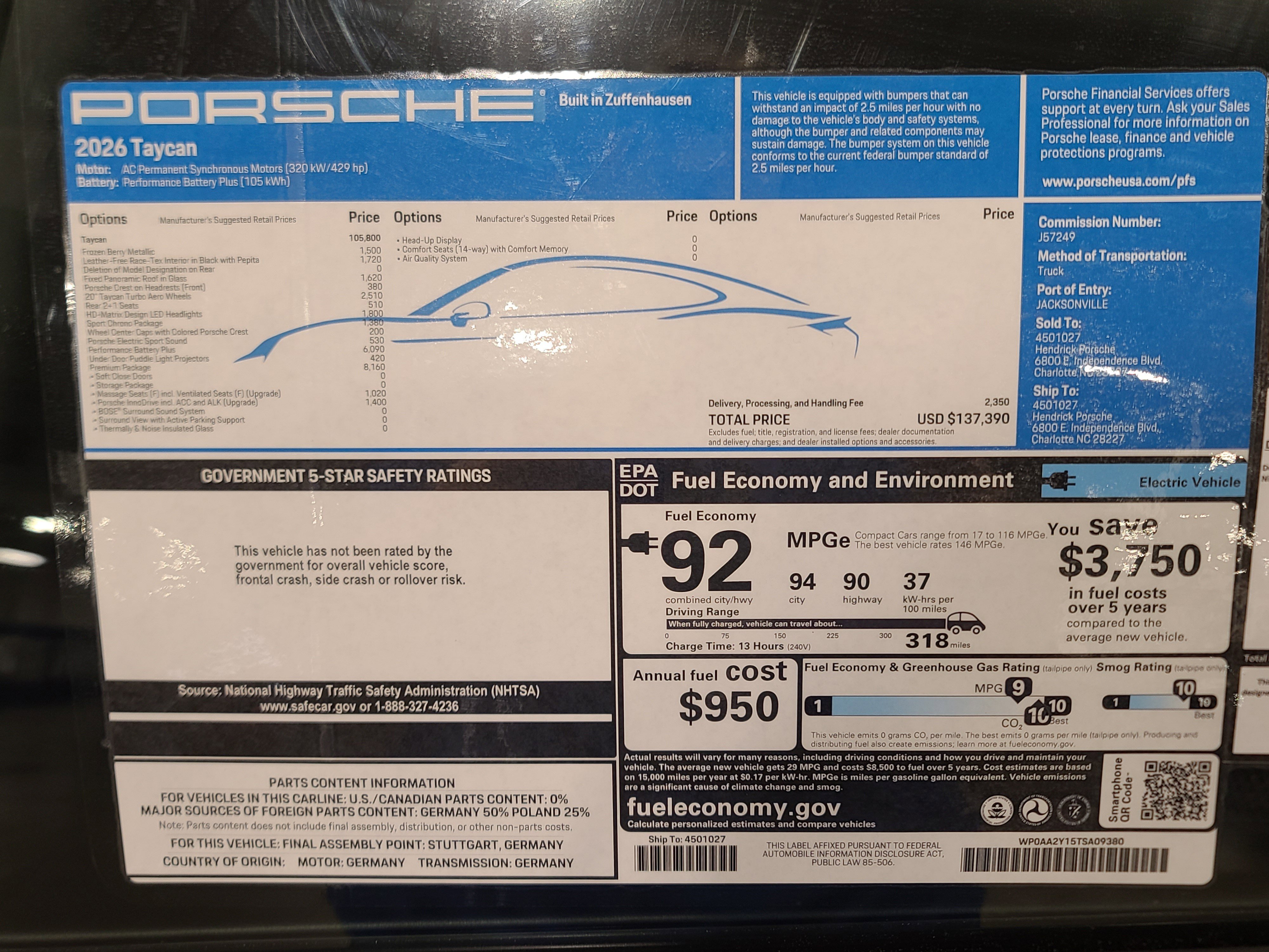 New 2026 Porsche Taycan RWD image 36