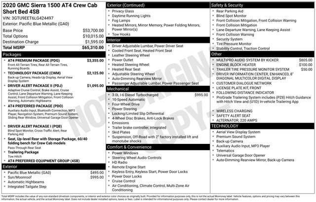 Used 2020 GMC Sierra 1500 AT4 w/ AT4 Premium Package image 3