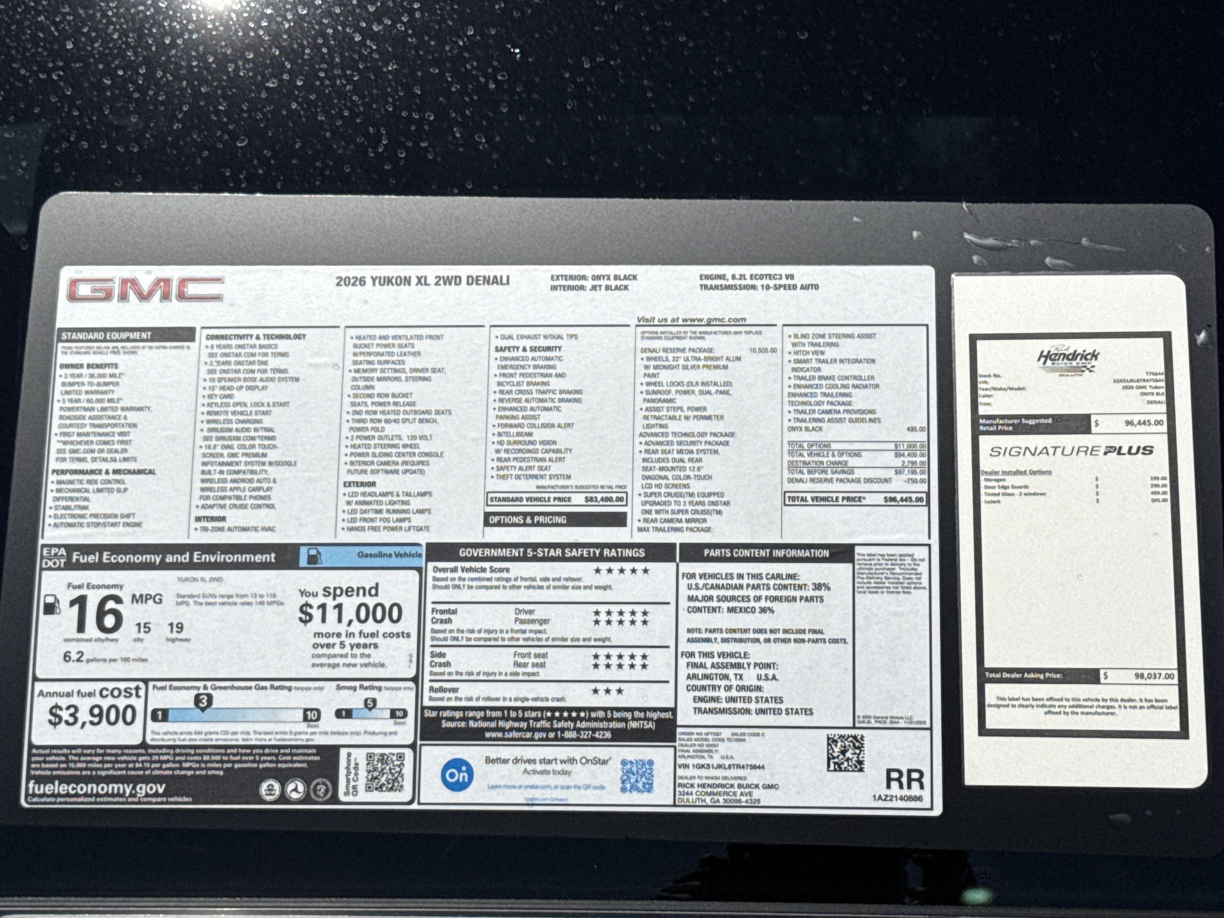 New 2026 GMC Yukon XL Denali w/ Denali Reserve Package RWD image 43