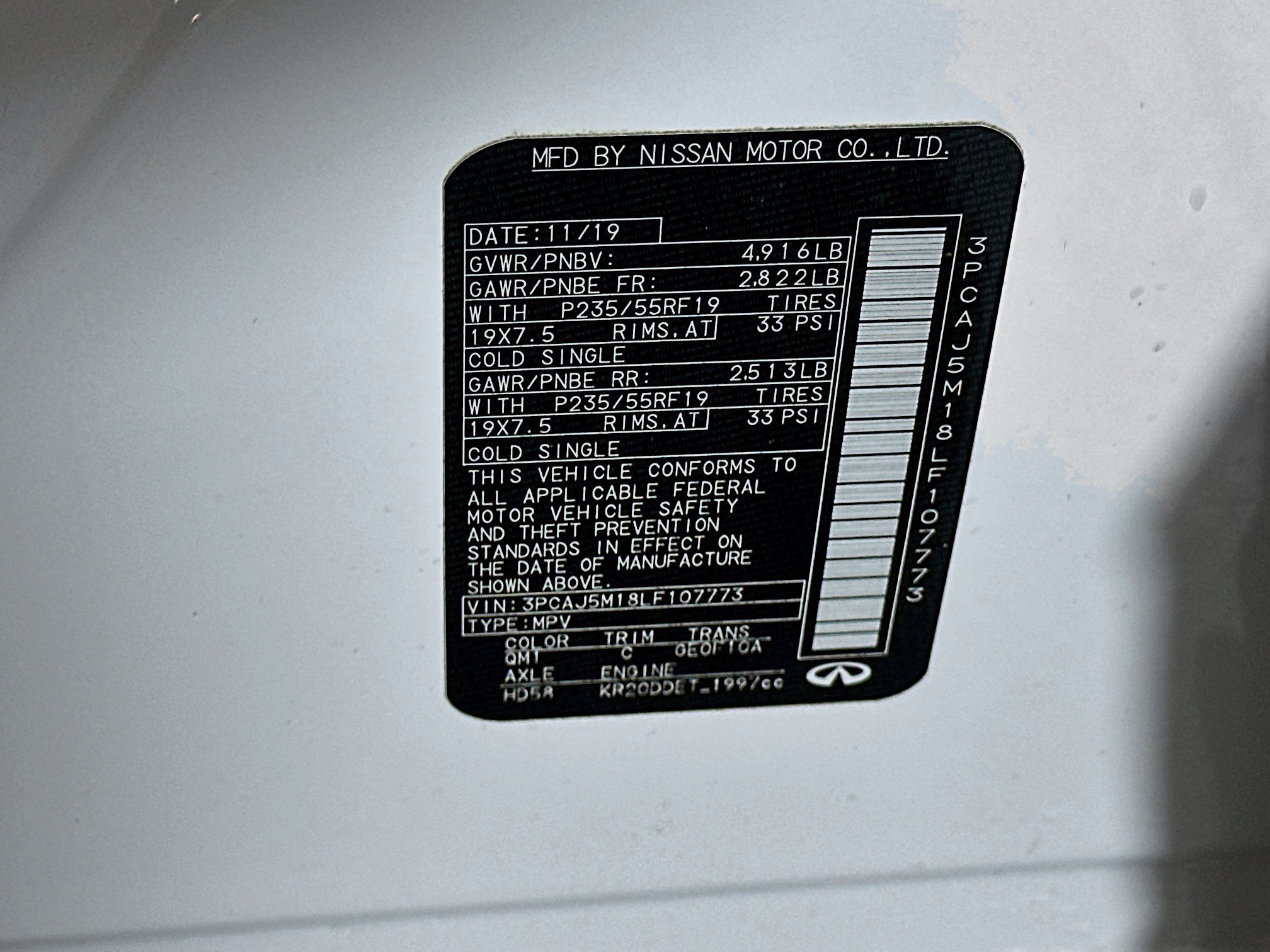 Used 2020 INFINITI QX50 Luxe w/ Navigation Package FWD image 12