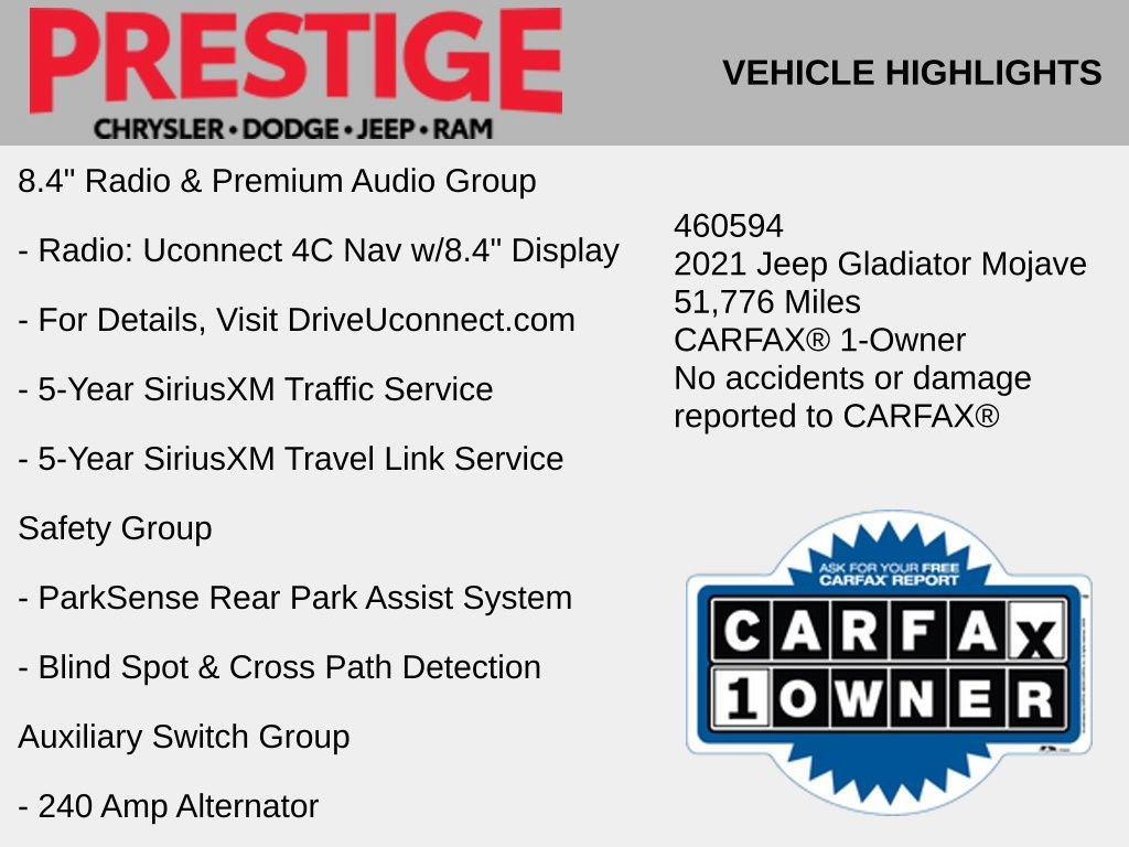 Used 2021 Jeep Gladiator Mojave AWD/4WD image 6