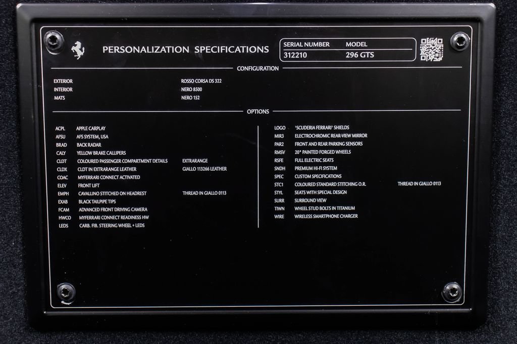 Certified 2024 Ferrari 296 GTS RWD image 59