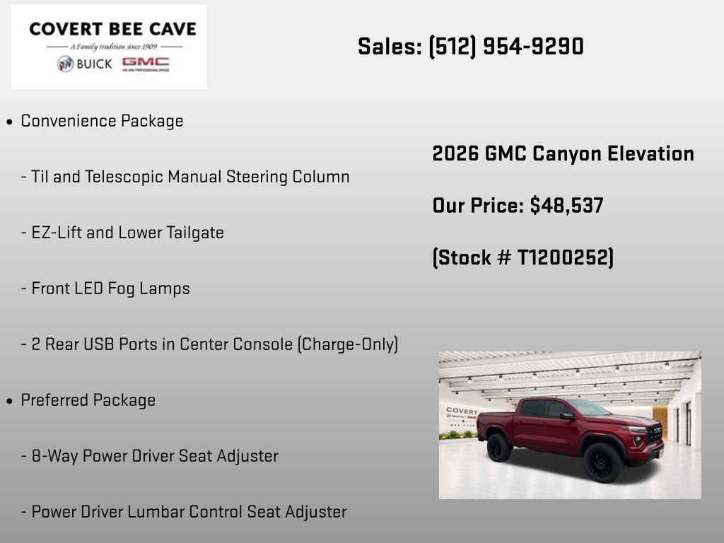 New 2026 GMC Canyon Elevation w/ Convenience Package AWD/4WD image 18