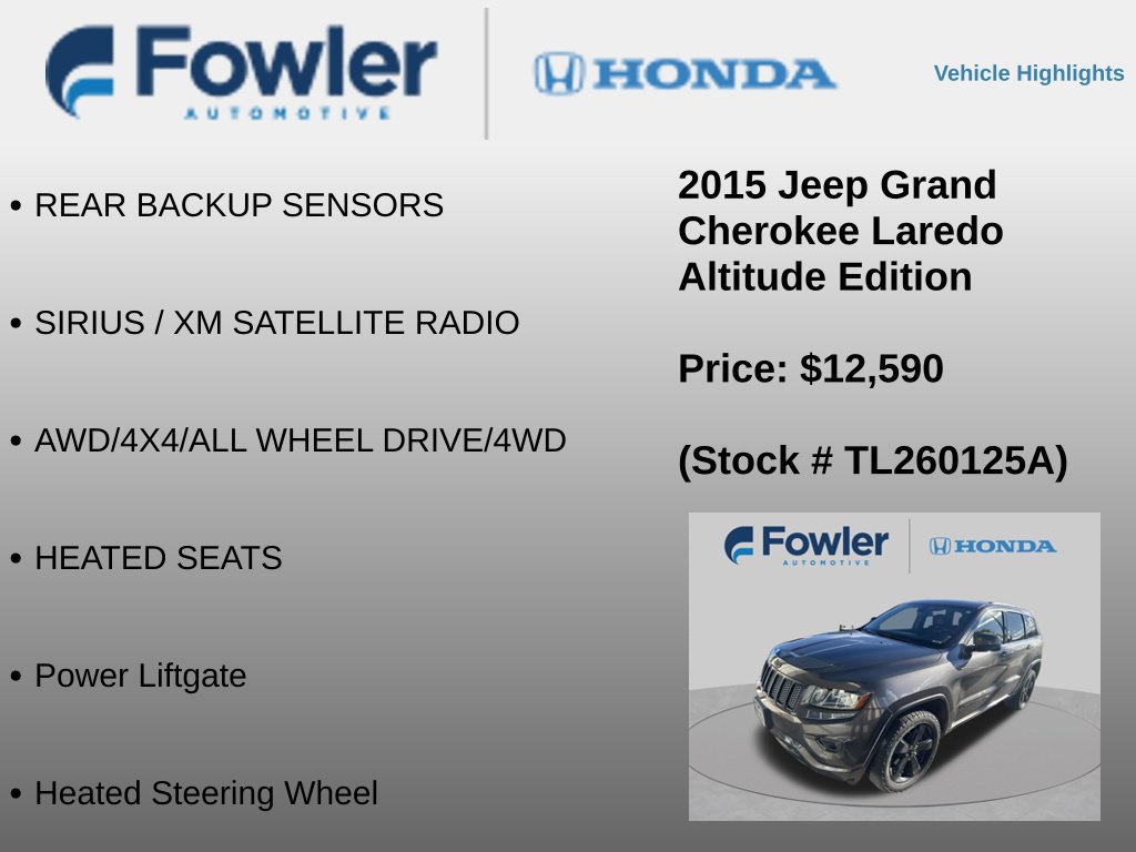 Used 2015 Jeep Grand Cherokee Altitude AWD/4WD image 12