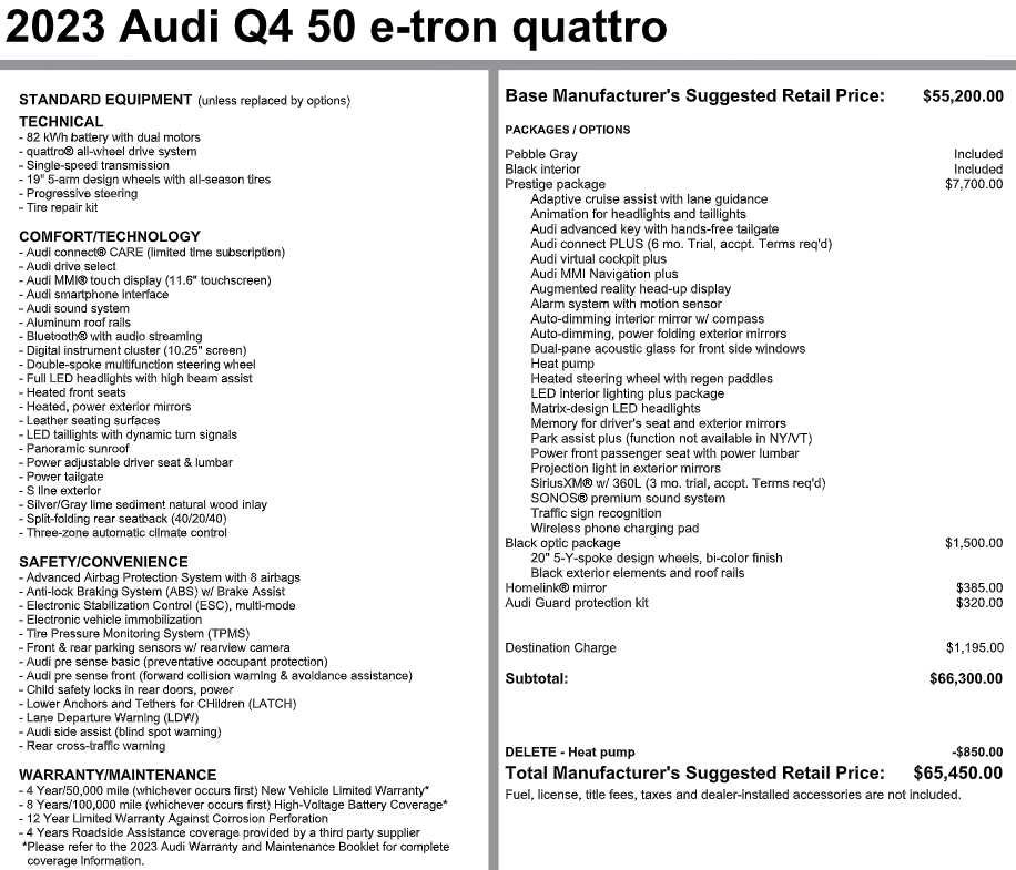 Used 2023 Audi Q4 e-tron Prestige w/ Black Optic Package AWD/4WD image 3