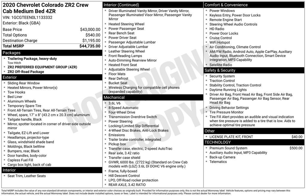 Used 2020 Chevrolet Colorado ZR2 AWD/4WD image 41